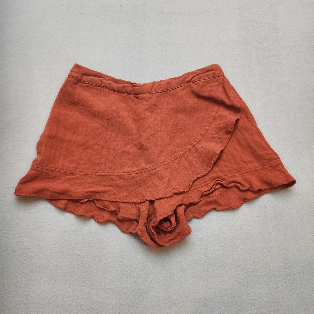 Altar'd State Rust Orange Ruffle Faux Wrap Skort Womens Medium SP4032-22L